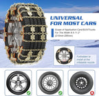 LILYPELLE Upgraded Snow Chains 8 Pack, Tire Chains for Cars/SUVs/Pickup Trucks, Emergency Anti Slip Tire Traction Chains for 