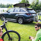 Garvee Heavy Duty Hard Shell Roof Top Cargo Carrier - 70(L) x31(W) x15(H) Waterproof Lockable Storage Box Capacity 165 Lbs 17.7 Cu Ft - Tool-Free Install- Fits SUV, Truck, Van