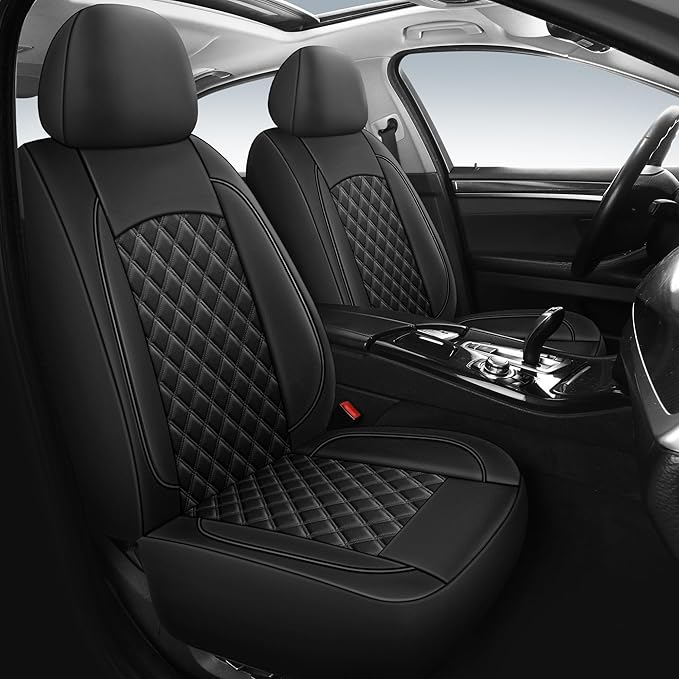 Leather Car Seat Covers, Breathable and Waterproof Napa Leather Automotive Seat Cover, Universal Interior for Cars, Sedans, S