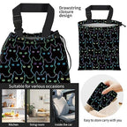 Car Trash Bag Large Hanging Can for Back of Seat, Cute Waterproof Car Garbage Bag for Vehicle, Travelling, Outdoor Cute Colorful Cat