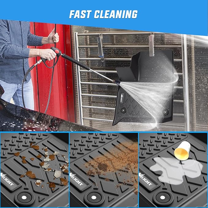 Nilight TPE Floor Mats for Chevy Traverse 8 Seats 2nd Row Bench Seat 2018 2019 2020 2021 2022 2023 2024 2025 All Weather Custom Fit Heavy Duty Floor Liners