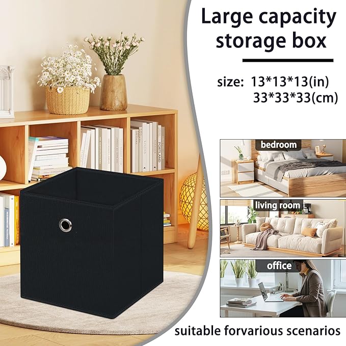 13 inch Record cubes storage bins,collapsible fabric storage cubes Decorative storage basket,apply to clothes organizer box,s