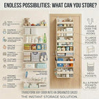 HOMELUX THEORY UPGRADED 6 Tiers Over The Door Organizer Hanging - 100D EXTRA THICK & 50lbs HUGE CAPACITY, 12 Side Mesh Pocket