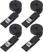 Ayaport Lashing Straps with Stainless Steel Buckles 16ft Adjustable Cam Buckle Tie Down Cinch Strap for Packing Black