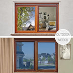HIDBEA One Way Window Film Daytime Privacy Window Tint for Home, UV Blocking Reflective Heat Control Glass Films Non-Adhesive Mirror Window Clings (Blue-Silver, 23.6 Inch × 6.5 Feet)