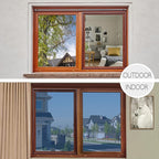 HIDBEA Window Film Daytime Privacy, Heat Control Sun Blocking Anti UV One Way Mirror Window Tint for Home, Non-Adhesive Self Static Cling Window Stickers (Blue-Silver, 35.4 Inch × 6.5 Feet)