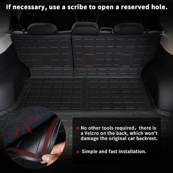 Floor Mats Compatible with 2019-2024 Subaru Forester Cargo Mat Trunk Liner TPE All Weather Back Seat Cover Protector 2023 Forester Accessories (Trunk Mat+Backrest Mats+Floor Mats)