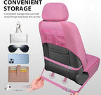 CAR PASS Pink Oxford Bling Diamond Car Seat Covers Full Set Interior Sets, Waterproof Shining Glitter Sparkly Crystal Univers