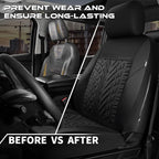 CAR PASS Neoprene Waterproof Seat Covers Full Sets, Wetsuit Car Seat Covers 5 Seats Universal Fit for Vans, Truck, SUV, 3D Ty