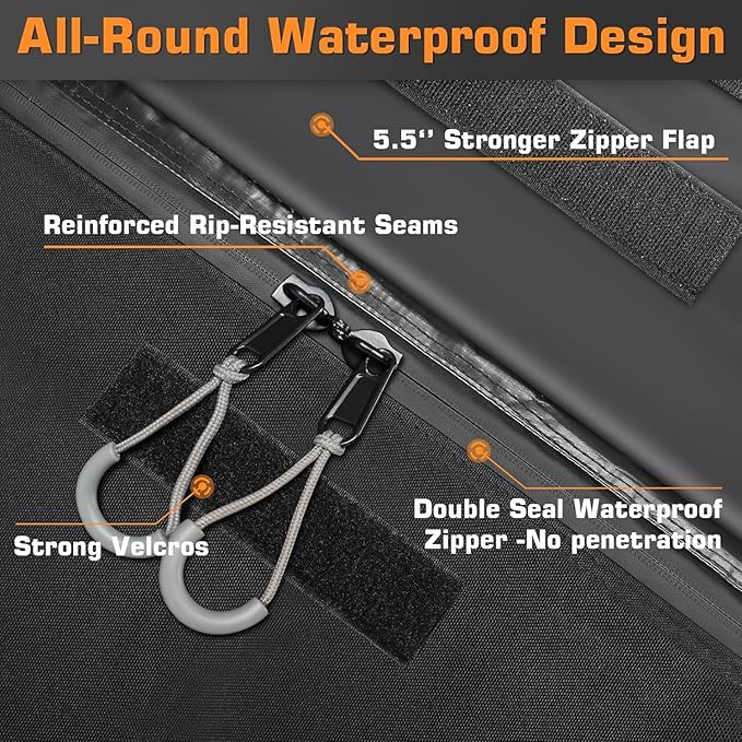 Sailnovo Car Rooftop Cargo Carrier Bag Waterproof 20 Cubic Feet for Top of Vehicle with/Without Roof Rack Car Top Carrier with 6 Door Hooks, Reinforced Straps & Storage Bag 1000D