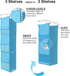 ABRA® 3 Shelf Hanging Locker Organizer for School, Gym, Work, Storage | Deep Shelves 6.5”x 9”| Eco-Friendly Fabric Healthy fo