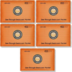 100g [5 Packs] See-Through Desiccant Packs for Storage,Rechargeable Silica Gel Packets, Moisture Absorbers for Storage Bins,