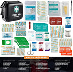 150 Pieces Mini First Aid Kit - Small Medical Kit with Hard Shell - Emergency First Aid Kit for Car, Travel, Home, Outdoor, O