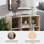 Signature Design by Ashley Piperton 3-Tier Floor Standing 6 Cube Organizer for Living Room, Wood, Works with 10.5" W x 10.5" 