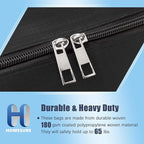 HOMESURE 8 Pack Large Strong Bags with Zippers & Carrying Handles - Water-Resistant - Heavy Duty Storage Tote for Space Savin