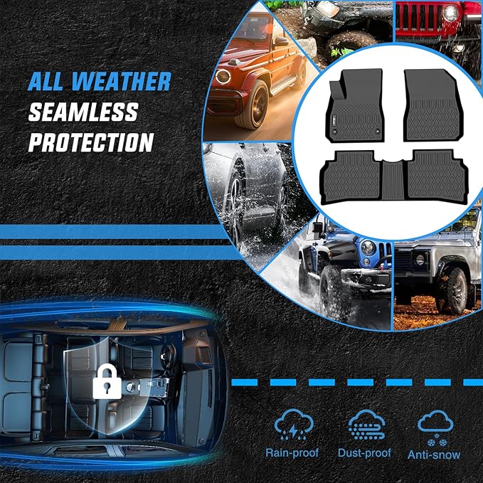 Nilight TPE Floor Mats for Chevy Malibu 2016 2017 2018 2019 2020 2021 2022 2023 2024 2025,All Weather Custom Fit Heavy Duty Floor Liners