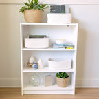 NaturalCozy 13.5”x8.5”x5.5” Storage Baskets for Shelves 3 Pack | Cotton Rope Woven Small Baskets for Organizing | Small Stora