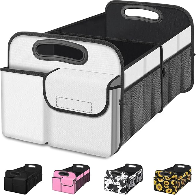 Femuar Car Trunk Organizer, Car Storage Organizer with Large Capacity Waterproof Collapsible Trunk Organizer for Car Suv/Jeep/