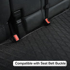 Leader Accessories Universal Black Faux Linen Rear Car Seat Cover Size S - Bench Seats Protector for Most Vehicles Cars Truck