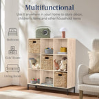 Best Choice Products 9-Cube Bookshelf, 3-Tier Wood Storage Bookcase W/Legs, 11in Shelf Opening, Cube Organizer, Living Room, 