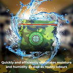 Gun Safe Dehumidifier Camouflage - Rechargeable Desiccant Dehumidifier Bags - Reusable & Absorbs Moisture & Humidity - 2x Pac