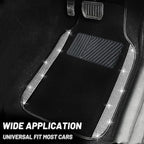 NBTEPEM Bling Car Floor Mats Full Set, Universal Fit Most Cars,SUV, Trucks, 4 pcs Sparkle Glitter Diamond Carpet for Women Girls with Anti-Slip Pad (Silver Diamond)