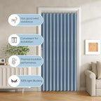 Jilron 100% Blackout Fabric Folding Door Curtain with Magnetic Closure - Accordion Style for Sliding Doors, Closets,Wardrobe 