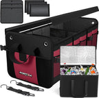 FORTEM Trunk Organizer with Cooler For SUV Car Organizer and Storage, Collapsible Multi-Compartment, Perfect Christmas Gifts Fo