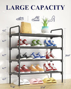 Kitsure Shoe Rack for Closet, Sturdy and Long-Lasting Shoe Shelf, Shoe Rack for Entryway, Personalized DIY Shoe Organizer, Sh
