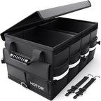HOTOR Car Trunk Organizer - Foldable Trunk Organizer for SUV, Car Storage with Reflective Strips Securing Cover, Large Capacity