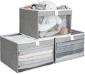 StorageWorks Closet Storage Bins, Large Storage Baskets with Clear Window and Handles, Foldable Fabric Organizer for Clothes,