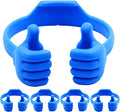 Honsky Cell Phone Tablet Stands (Pack of 5) Thumbs-up Cellphone Holder, Tablet Display Stand, Mobile Smartphone Mount Cradle for Desk Desktop - Universal, Multi-Angle, Cute, Blue
