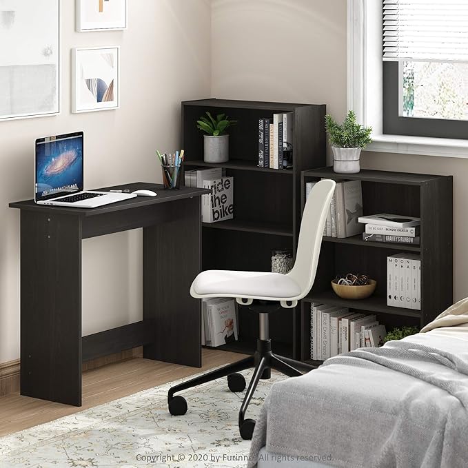 Furinno PASIR Book Shelf, 4-Tier Bookshelf, Bookcase with Open Shelf, 9.4 x 23.6 x 41.7, for Living Room, Bedroom, Home Offic