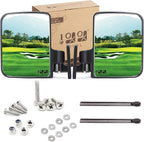 10L0L Golf Cart Mirror, Extra Large Side Rear View Universal for Yamaha, Club Car, EZGO, Folding Adjustable 180 Degree