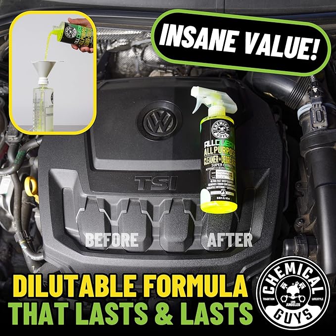 Chemical Guys CLD_101 All Clean+ Citrus-Based All Purpose Super Cleaner, Safe for Cars, Trucks, SUVs, Motorcycles, RVs & More