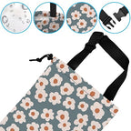 Car Trash Bag Hanging White Daisy Car Trash Can Waterproof Garbage Bag Hanging for Car Back Seat