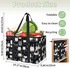 Reusable Grocery Bags Heavy Duty Shopping Bags Foldable Large Tote Bags with Long Handles & Hard Bottom