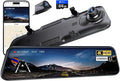 Pelsee S12 Pro Mirror Dash Cam with STARVIS 2 Sensor, Rear View Mirror Camera 5.8GHz WiFi, 4K Front and 1080P Rear Backup Cam