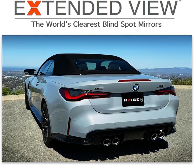 Blind Spot Mirrors- Compatible with BMW G20 330i Extended View (G20 330i (2019 - Present)), Glass - 2 Piece Set (Left & Right)