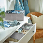 12 Pack Drawer Organizers for Clothing, Foldable Clothes Storage Box Closet Dresser Drawer Organizers Dividers, Bedroom Organ