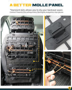 Rigid MOLLE Panel Seat Back & Headrest MOLLE Panel For Truck Pickup Vehicles Universal Truck Seat Back Organizer