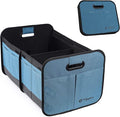 Long Pond Car Trunk Organizer, Storage for SUVs or Sedans, Foldable Cargo Containers with 9 Pockets and Reinforced Handles,