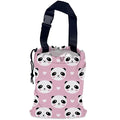 Lovely Panda Car Garbage Bag,Hearts Waterproof Small Car Trash Bag Hanging Back of Seat,Drawstring Hanging Car Trash Bag with Adjustable Buckle for Car Accessories