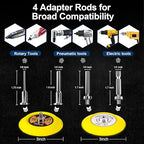 308 Pieces 3 Inch Sanding Discs, GOH DODD Wet Dry Sandpaper with Interface Pad and Backer Plate 1/4" 1/8" Shank, 60-10000 Gri