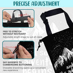 Mountains and Stars Car Garbage Bag The Adventure Begins Drawstring Car Trash Bag Hanging for Back Seat with Adjustable Buckle Canvas Vehicle Trash Can Easy-to-Install