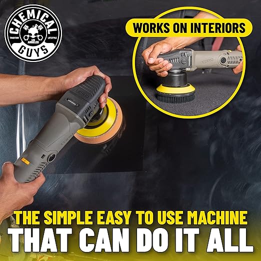 Chemical Guys TORQX Dual Action Random Orbital Polisher for Cars – Professional Car Buffer for Trucks and SUVs – 700W Motor, 8mm Orbit, Lightweight 4.7 lb Design, Paint Correction