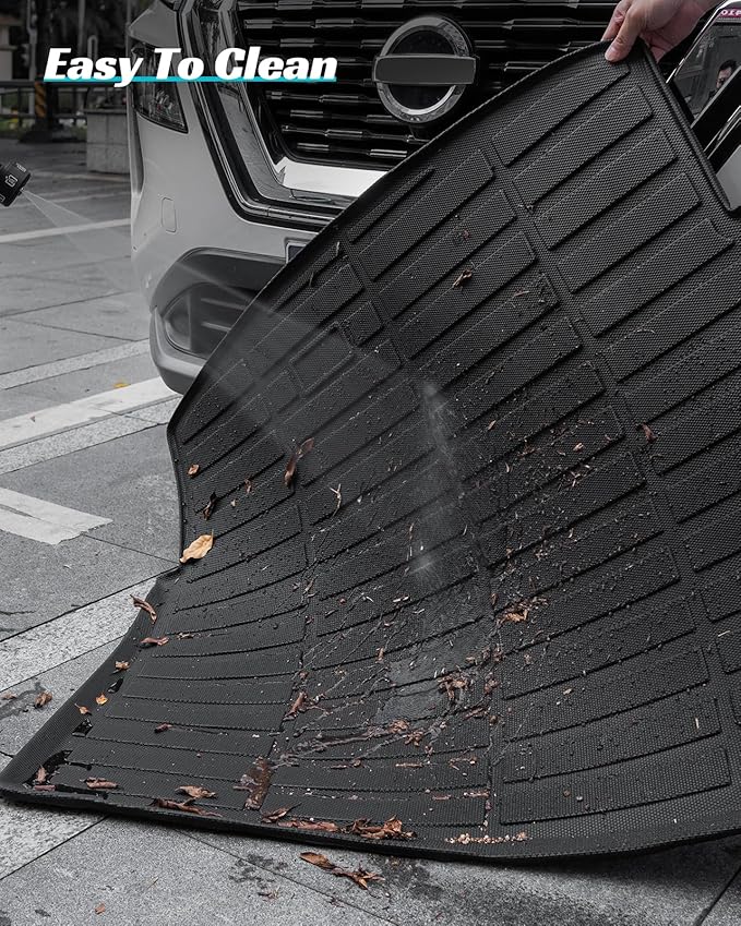 Floor Mats Full Set for Nissan Rogue 2021-2025 2026 Accessories, All Weather Floor Mats Cargo Liner for Back of SUV, Rubber Mats for Car Floor, Custom Fit Mat Heavy Duty Trunk Liner Black
