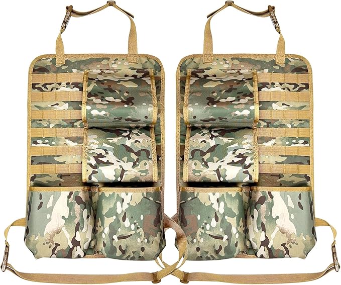 Truck Gun Racks Molle Seat Back Organizer for Vehicle Pickup SUV Car Gun Holder & Tactical Gears Hunting Rifle Storage