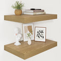 Vivelove 12 Inch Deep Floating Shelves 16 inch Long, 2 Inch Thick Wall Shelves with Invisible Brackets, Shelf for Bedroom Bat