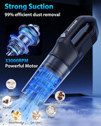 Handheld Vacuum Cordless 1.1 Pounds Car Vac 10000PA Hand Held Vacuums 4-in-1 Hand Vac Cordless Rechargeable HEPA Filter Large